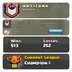 0p[] NAME : A N T I Z O N K [] LEVEL: 26 [] CAPITAL HALL: 10 [] WAR WON: 513 [] CWL: CHAMPION 1