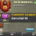 Level 16 clan || clan capital 10 || crystal 3 || positive warlog 144-120 || name - RED MARVEL