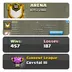 [] NAME : ARENA [] LEVEL: 18 [] CAPITAL HALL: 4 [] WAR WON: 457 [] CWL: CRESTAL 3