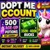 Adopt Me Account ⚡ 500 Age Up Potion 🔥 300k - 400k Buck | Instant Delivery