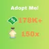 Adopt Me Master Account - 178+K Bucks, 150 X Potions, TH Level 0