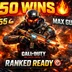 50 wins | ready for rank | 3 guns maxed | Level 55 | Full Access